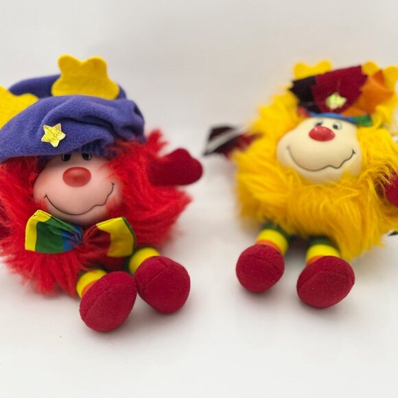 2 RAINBOW BRITE HATFUL SPARS SPRITES ROME0 & NATIVE AMERICAN Plush Dolls 7" tall - Picture 4 of 6